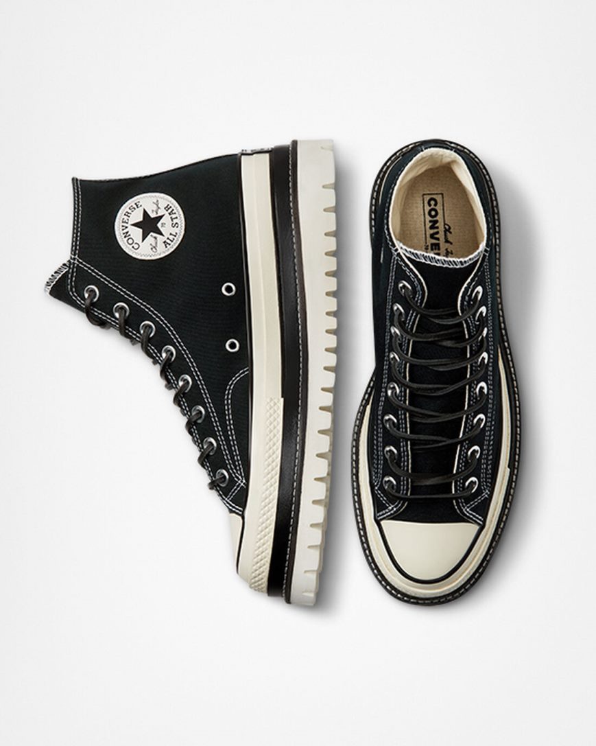 Women's Converse Chuck 70 LTD Lugged High Top Platform Shoes Black | AU 46319H